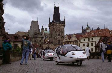 Twike at Karlbrucke, Czechoslovakia